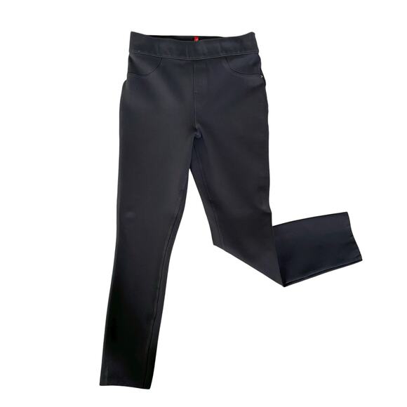Spanx Perfect Ponte Pants Sz Small Black Ankle Crop Compression Tummy Control - Picture 1 of 12